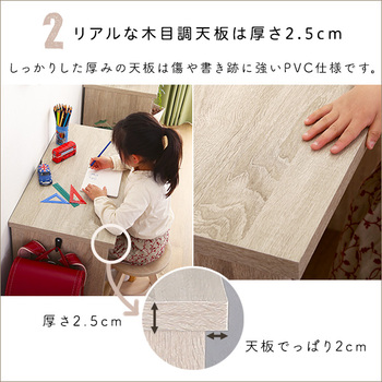 シンプルデスク75cm幅 LULUTE ルルテ 送料無料 即日発送-6