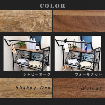 ヴィンテージランドリーラックバスケットタイプ 送料無料 即日発送-2