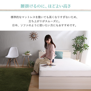 棚 コンセント付きチェストベッドSサイズ Pukia-プキア 送料無料 即日発送-6