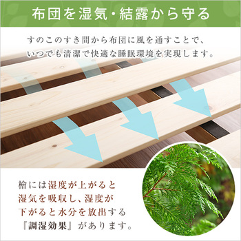 総檜脚付きすのこベッド ダブル Pierna-ピエルナ 送料無料 即日発送-4