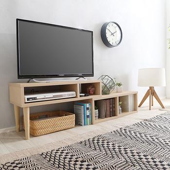 コンパクト伸縮テレビ台 32型まで対応コーナー、ローボード、リビング収納 LEAD 送料無料 即日発送-8