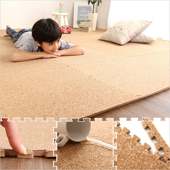 サイドパーツ付きジョイントコルクマット 16枚セット(大判45cm安心の低ホルムアルデヒド、防音、保温Etle-エーテル 送料無料 即日発送-2