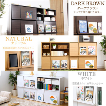 ディスプレイラック2個本棚 リビング収納 魅せて隠す収納 送料無料 即日発送-2