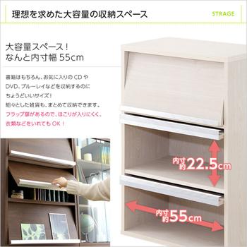 収納家具 DEALS-ディールズ- フラップ扉3枚タイプ 送料無料 即日発送-7