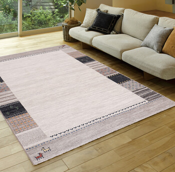 ラグ ウィルトン織ラグ ギャッベ風 約133×195cm　ホット対応 ベルギー製 アルガス ナチュラル 送料無料-6