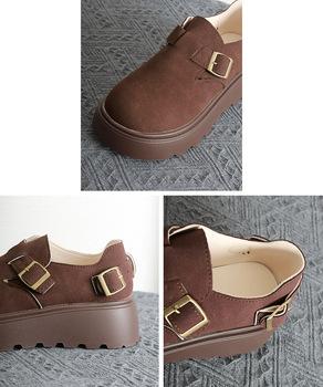 厚底ローファー レディース スエード調 送料無料 即日発送-9