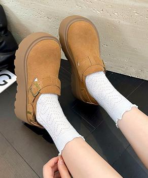 厚底ローファー レディース スエード調 送料無料 即日発送-3