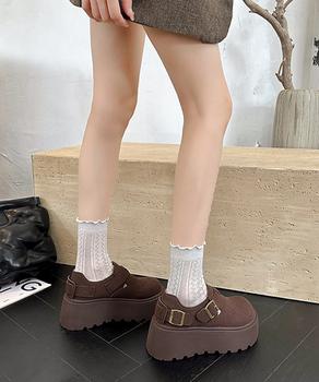 厚底ローファー レディース スエード調 送料無料 即日発送-7