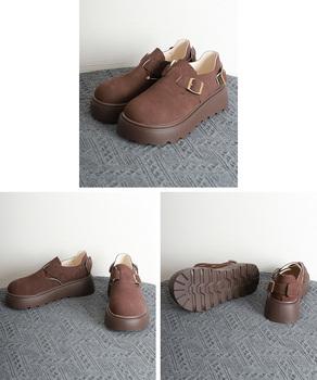 厚底ローファー レディース スエード調 送料無料 即日発送-8