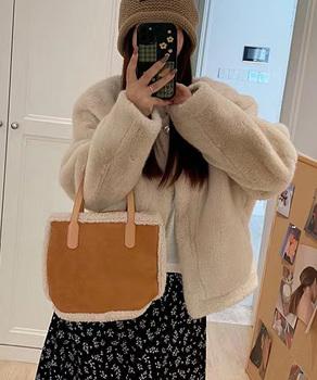 ファージャケット ふわふわ パールボタン 送料無料 即日発送-2