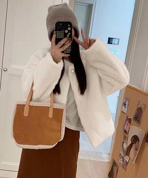 ファージャケット ふわふわ パールボタン 送料無料 即日発送-4