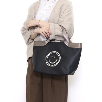 テープハンドルxビーズ刺繍トートバッグ 2026新作 COOCO クーコ SMILEY 送料無料 即日発送-14