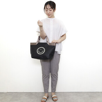 テープハンドルxビーズ刺繍トートバッグ 2026新作 COOCO クーコ SMILEY 送料無料 即日発送-20