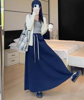 スウェットロングスカート 美脚 春秋冬 送料無料 即日発送-7