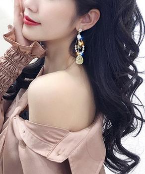 しずく型ピアス大ぶり 揺れるビーズピアス 送料無料 即日発送-4