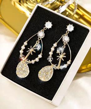 しずく型ピアス大ぶり 揺れるビーズピアス 送料無料 即日発送-6