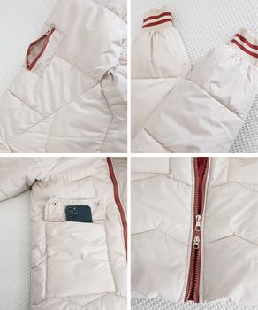 フード付きロングダウンコート中綿アウター 送料無料 即日発送-9