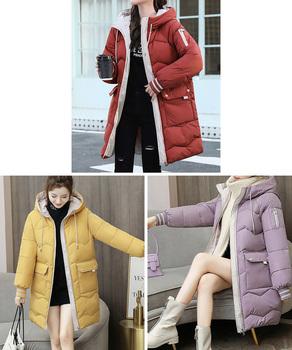 フード付きロングダウンコート中綿アウター 送料無料 即日発送-6