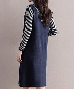 レイヤード風ニットワンピース レディース 送料無料 即日発送-7