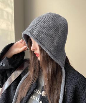 耳あて付き ニットハット 小顔ニット帽子 送料無料 即日発送-6