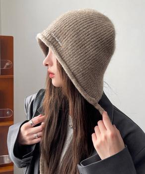 耳あて付き ニットハット 小顔ニット帽子 送料無料 即日発送-7