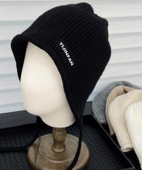 耳あて付き ニットハット 小顔ニット帽子 送料無料 即日発送-8