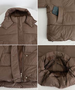 ダウンジャケットフード付きダウン風コート 送料無料 即日発送-9