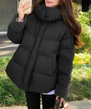 ダウンジャケットフード付きダウン風コート 送料無料 即日発送-3