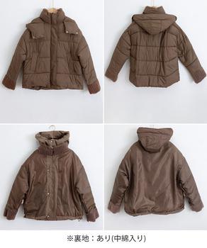 ダウンジャケットフード付きダウン風コート 送料無料 即日発送-8