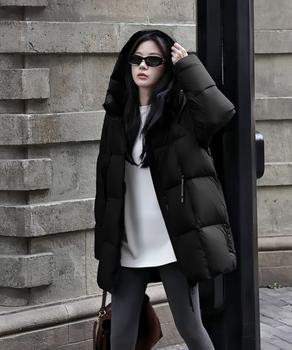 中綿ダウンコートフード付きダウンブルゾン 送料無料 即日発送-2