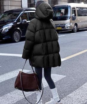 中綿ダウンコートフード付きダウンブルゾン 送料無料 即日発送-3