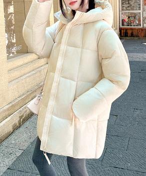 中綿ダウンコートフード付きダウンブルゾン 送料無料 即日発送-4