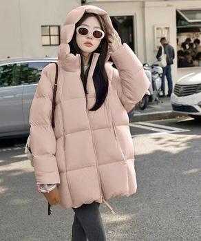 中綿ダウンコートフード付きダウンブルゾン 送料無料 即日発送-7