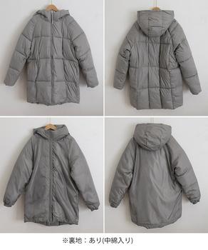 中綿ダウンコートフード付きダウンブルゾン 送料無料 即日発送-8