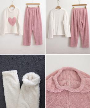 ルームウェア上下セット フリースパジャマ 送料無料 即日発送-9