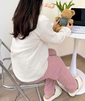 ルームウェア上下セット フリースパジャマ 送料無料 即日発送-4