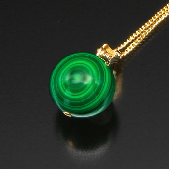 天眼マラカイト視力復調ペンダント 宝石パワーカード付き 送料無料-1