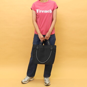 オリジナルテープxダブルハンドル トートバッグ A4収納可能 2026新作 COOCO 送料無料 即日発送-17