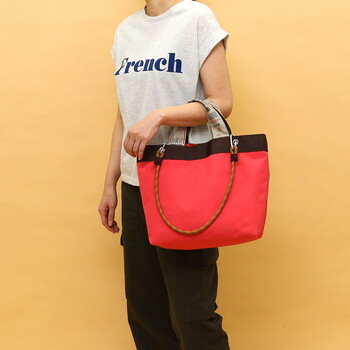 オリジナルテープxダブルハンドル トートバッグ A4収納可能 2026新作 COOCO 送料無料 即日発送-19