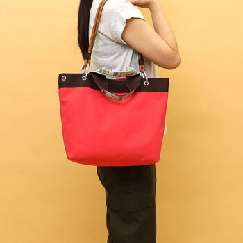 オリジナルテープxダブルハンドル トートバッグ A4収納可能 2026新作 COOCO 送料無料 即日発送-24