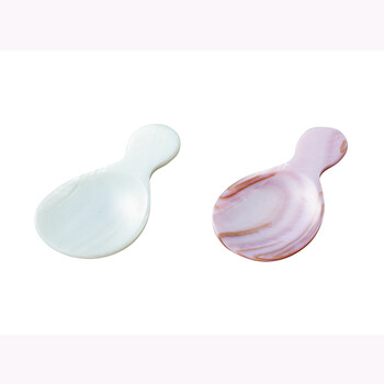 シェル アミューズ スプーン オーバル パール ローズ 天然貝殻 キッチン 3個セット 送料無料-1