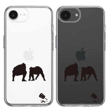 iPhone16e ケース クリア 相撲 おすもう 仕切り スマホケース 側面ソフト 背面ハード ハイブリッド  送料無料-1