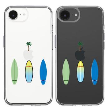 iPhone16e ケース クリア サーフボード スマホケース 側面ソフト 背面ハード ハイブリッド 送料無料-1