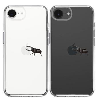 iPhone16e ケース クリア クワガタムシ 2 昆虫 スマホケース 側面ソフト 背面ハード ハイブリッド 送料無料-1