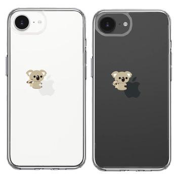 iPhone16e ケース クリア コアラ 親子 おんぶ スマホケース 側面ソフト 背面ハード ハイブリッド  送料無料-1