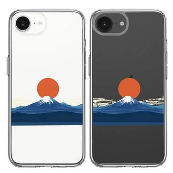 iPhone16e ケース クリア 日本 日ノ丸 富士 旭日 風景 スマホケース 側面ソフト 背面ハード ハイブリッド  送料無料-1