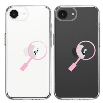 iPhone16e ケース クリア よく見たら パンダ 小走り中! スマホケース 側面ソフト 背面ハード ハイブリッド  送料無料-1