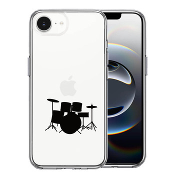 iPhone16e ケース クリア ドラム スマホケース 側面ソフト 背面ハード ハイブリッド 送料無料-0
