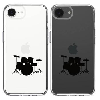 iPhone16e ケース クリア ドラム スマホケース 側面ソフト 背面ハード ハイブリッド 送料無料-1