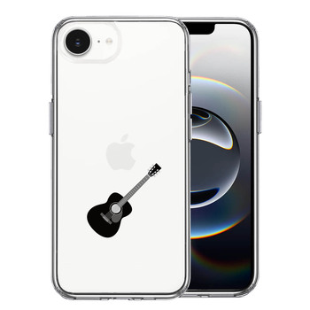 iPhone16e ケース クリア フォークギター スマホケース 側面ソフト 背面ハード ハイブリッド 送料無料-0